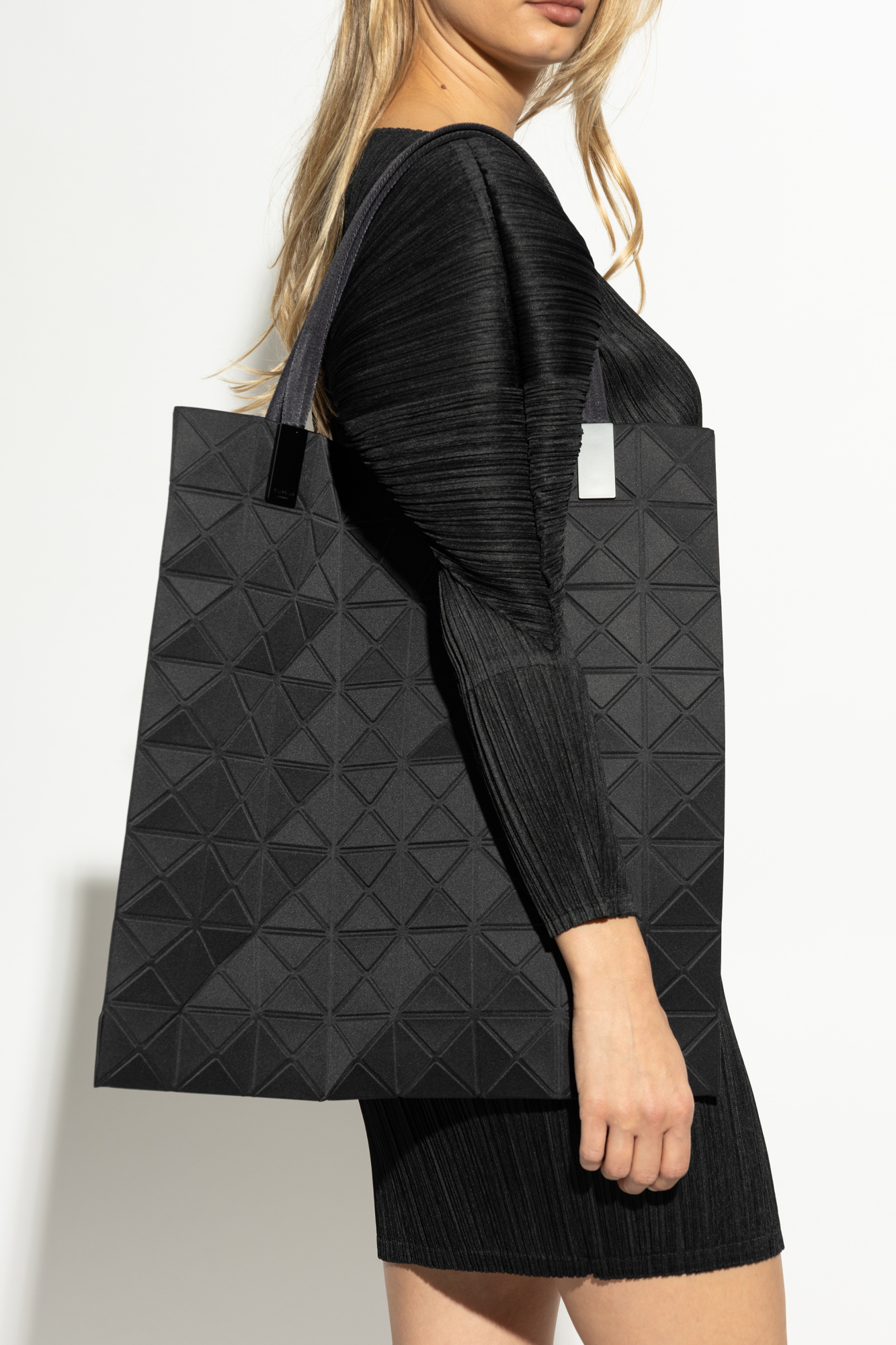 Issey Miyake Women s Shopper Style Handbag Black Totes